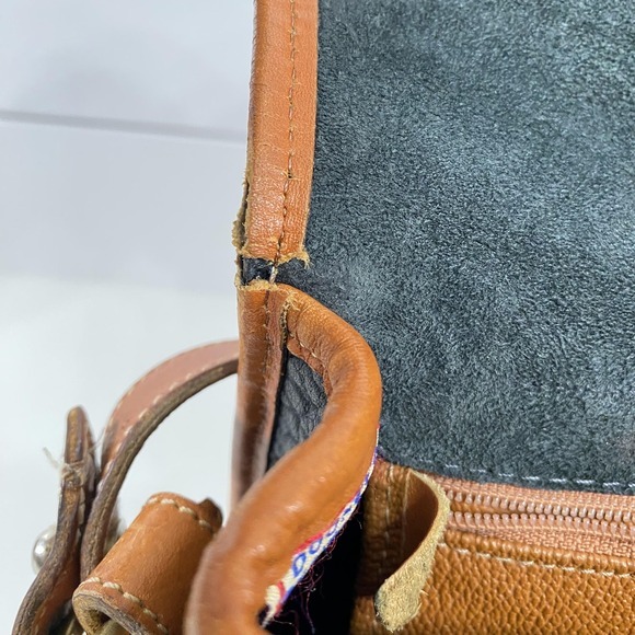 Vintage‎ Dooney & Bourke Bag Womens Black Brown Leather Crossbody Purse USA 90s - Picture 15 of 16